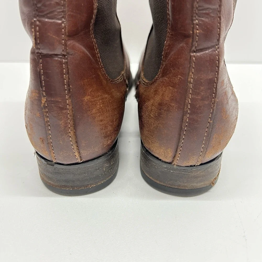 Frye Womens Melissa Chelsea‎ Boot Size 7 B Cognac Leather Pull On Bootie